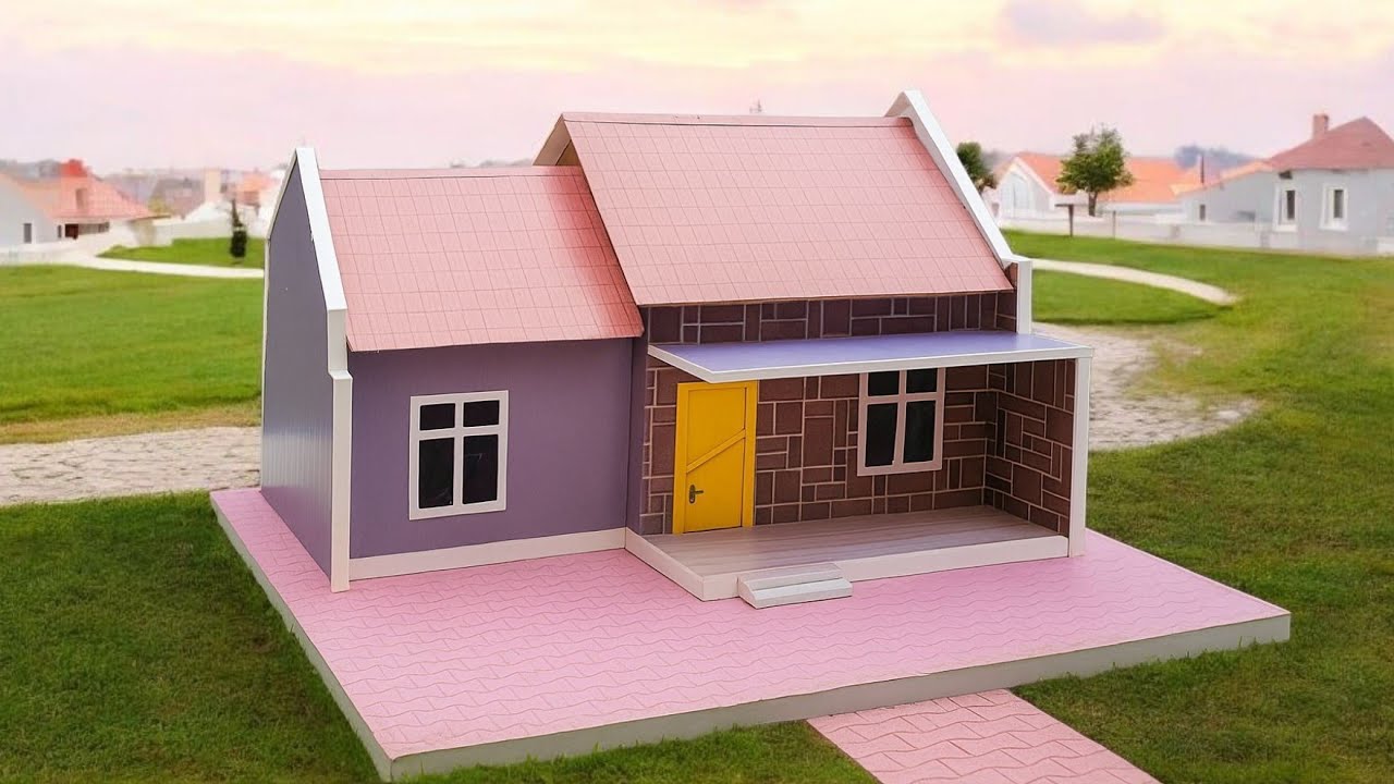 DIY Cardboard House 🏡 How to Make a Beautiful Miniature House with Paccy Craft Cardboard Ideas Easy