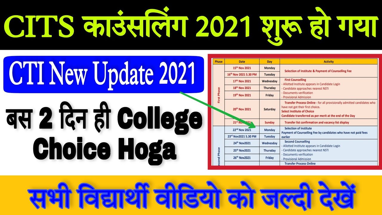 CITS Counselling Process New Update list | CITS Counselling Process 2021| CITS | CITS Admission 2021