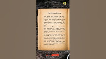 The Memory Illusion 🧠 | Why Your Brain Rewrites the Past ✨| #shorts #shortsfeed #ytshorts #yt