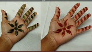 Mehndi trick using henna leaves // simple mehendi design // gorintaku designs