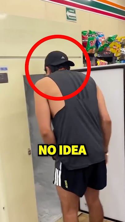 The fridge LOCKED when he walked inside!😨
