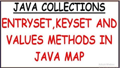 ENTRYSET METHOD IN JAVA MAP | KEYSET METHOD IN JAVA MAP :| VALUES METHOD IN JAVA MAP