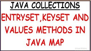 Entryset Method In Java Map Keyset Method In Java Map Values Method In Java Map