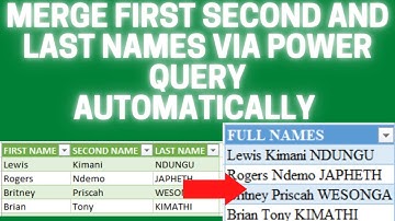 How I automatically merged Students Firstname, Secondname, Last Name into Full Names via Power Query