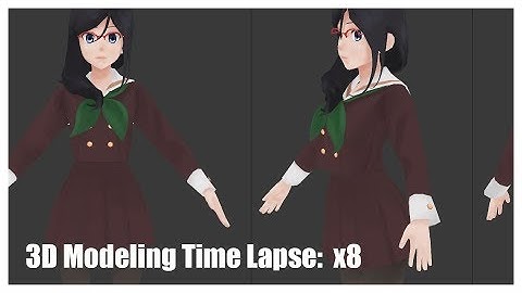 Complete Anime Character 3D Modeling Timelapse [24h x8] - ZBrush & Blender
