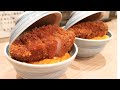 The most giant pork cutlet bowl in japan  katsu don  japanese amazing food