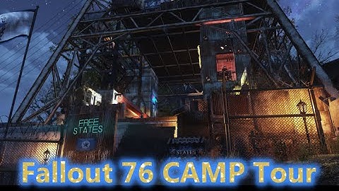 Fallout 76 - CAMP Tour - Free States Power Tower Outpost!