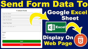 How to send HTML form data to google sheets, how to send form data in excel, Form to excel sheet