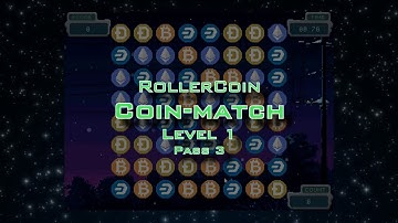 Playing RollerCoin Coin match Game (Level1 Pass3)