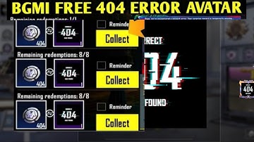 How to get free 404 error avatar in bgmi#bgmi #pubgmobile #battlegroundsmobileindia #new #trending