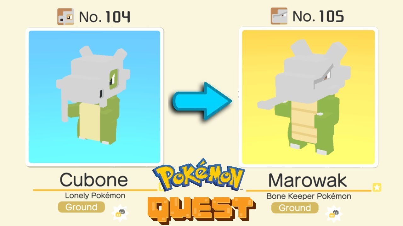Cubone Evolution Chart