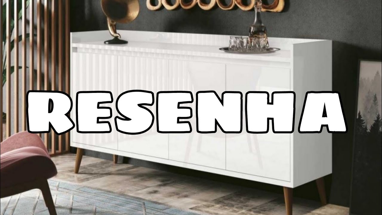 BUFFET APARADOR RETRÔ DELUX Branco Gloss | Keilany Aruba