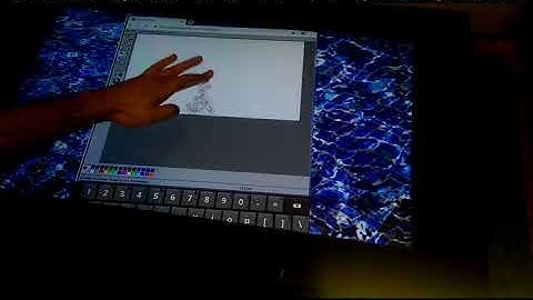 Drawing on a Jigabyte touch screen coffee table