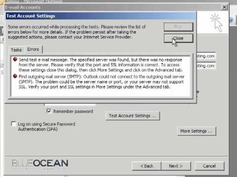 Set up e-mail account in Microsoft Outlook 2003