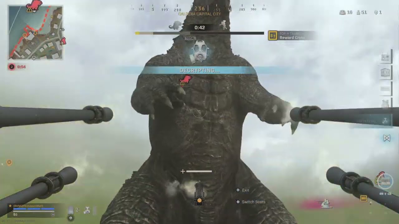 Clip: Up-close with Godzilla. CoD Warzone Operation Monarch