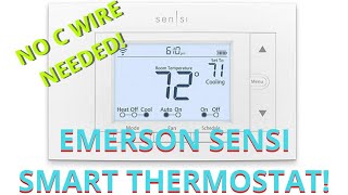 Emerson Sensi Smart Wifi Thermostat (No C Wire Needed).
