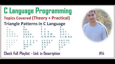 Triangle Patterns in C Language (Part 2) | C Programming #14