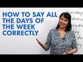 Days of the Week Pronunciation Quiz