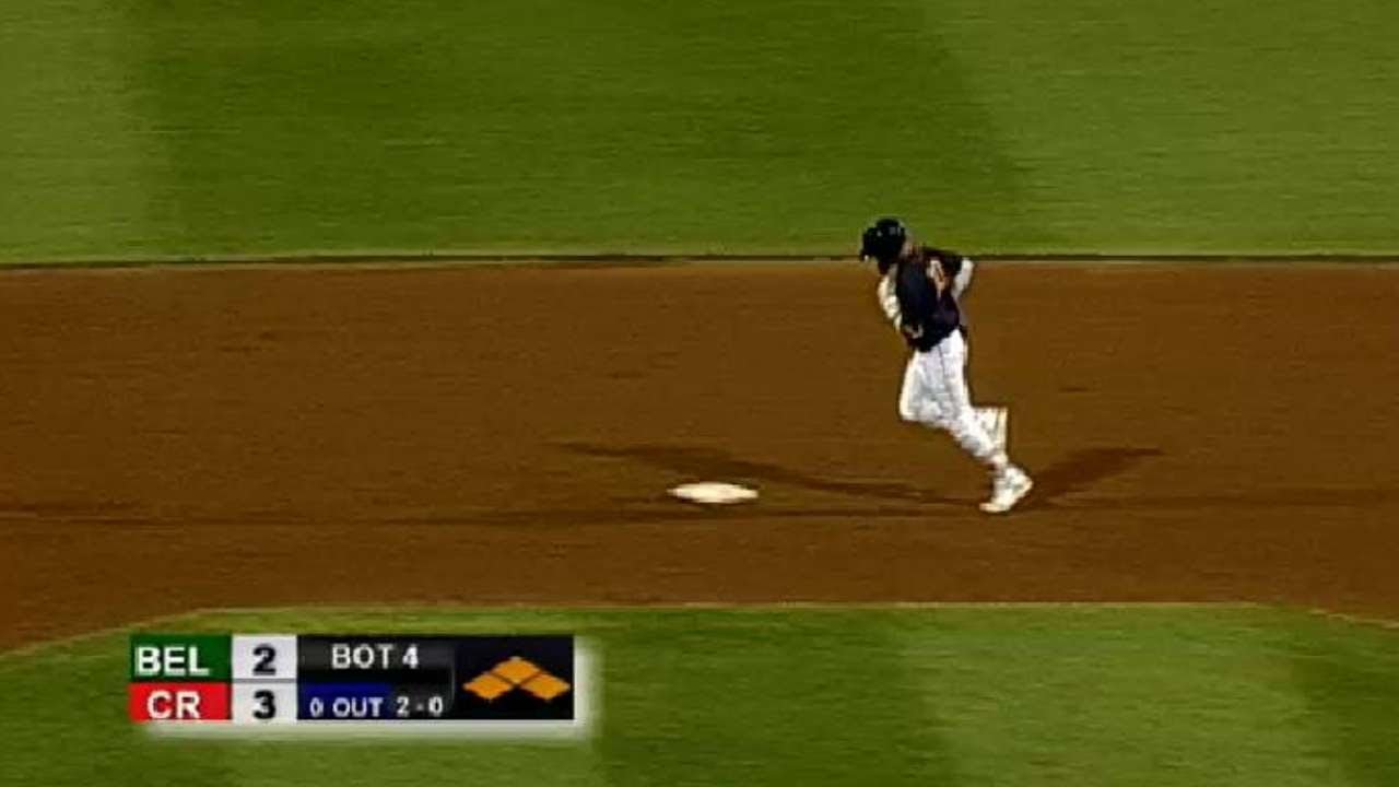 Kernels' Lewis clubs first pro grand slam