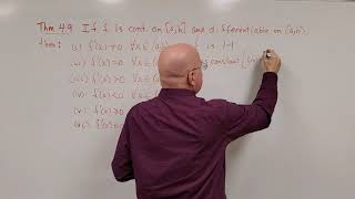 Real Analysis I (lec. 4.3.E) Rolle's Theorem & Mean Value Theorem