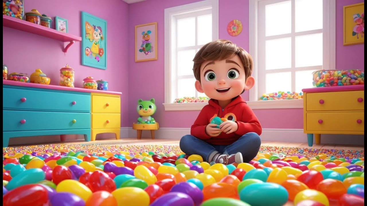 Where Oh Where Did the Jelly Beans Go | Colorful Rhyme for Kids | Fun Mystery Song for Toddlers