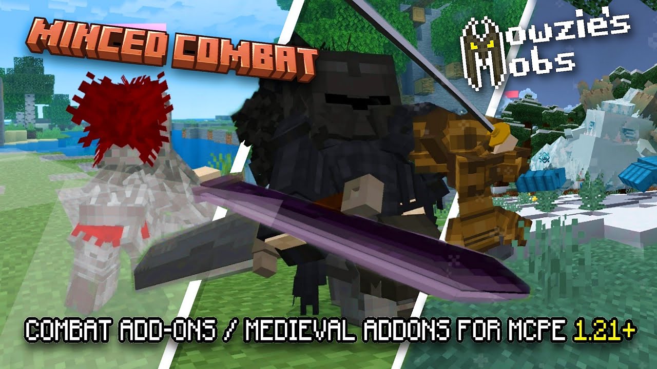 Best Immersive Combat / Medieval Survival Addons For MCPE 1.21+