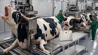 Inside White Brahman Bull Processing Factory | Premium White Leather & Horn Production Tour