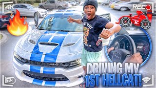 DRIVING MY FIRST HELLCAT I TRIED TO HIT TOP SPEED ! **RED KEY**