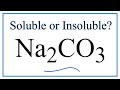 Solubility of Sodium Carbonate