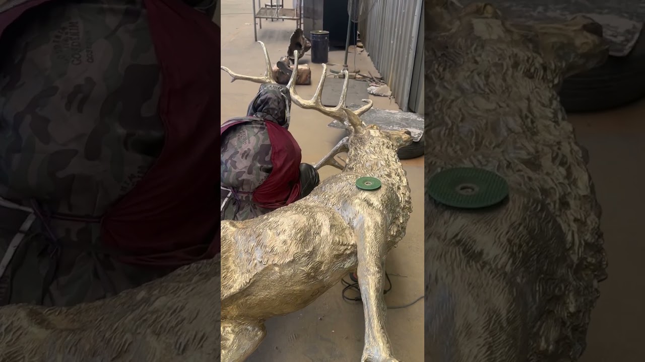 🔥Hot selling bronze deer sculpture 🔥Making new one for customer🎉🎉🎉