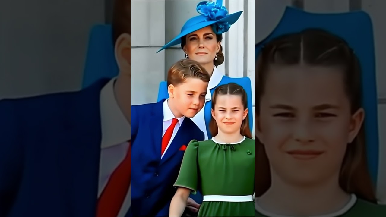 Принц Джордж снова подшучивает над принцессой Шарлоттой на параде Trooping the Colour.. 