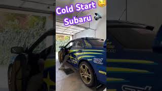 Brutal Cold Start Sound 😍#tuning #automobile #snow #subaru #sound #coldstart #enginesound #jdm