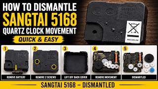 How To Dismantle a Sangtai 5168 Quartz Clock Movement #quartz # clock