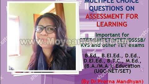Assessment for Learning  Part-4  (multiple choice question series-14)