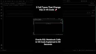 SQL Has Cells?! 🤯 Code vs Markdown Explained #sqldeveloper #dba #oracle26ai #vscode #orclapex