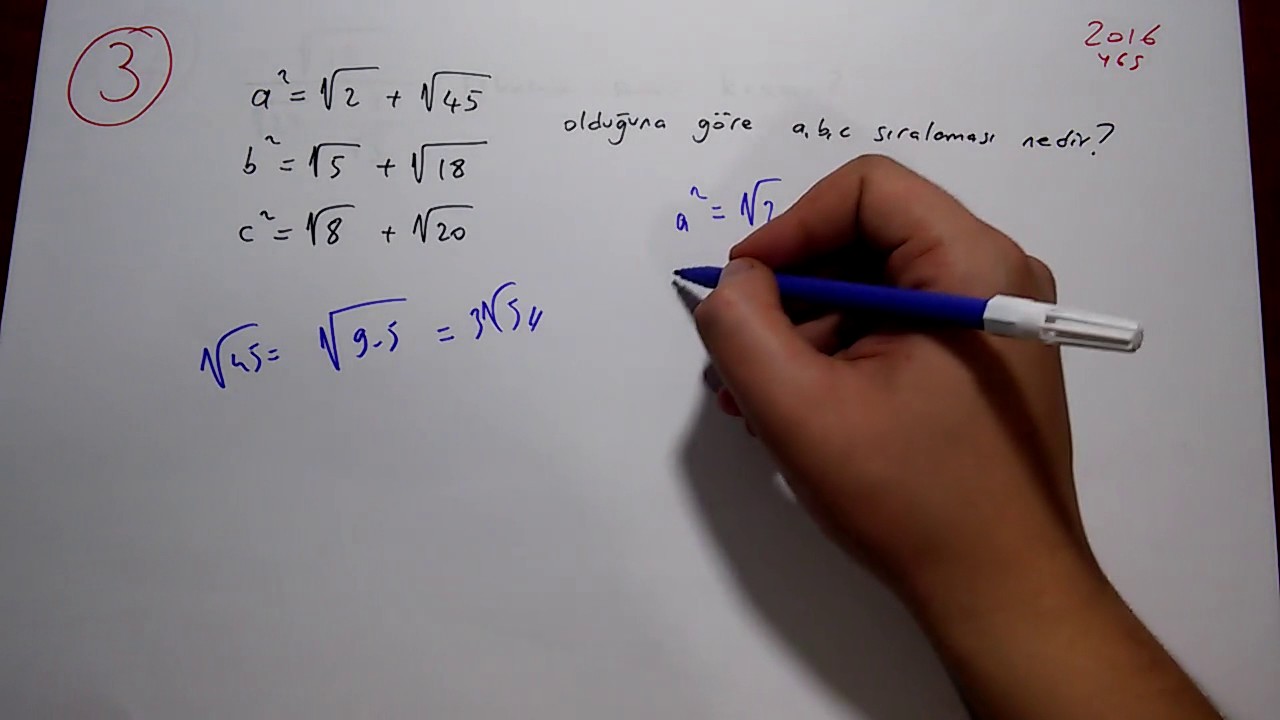 Koklu Sayilar Cikmis Soru Cozumu 1 Dgs Ales Tyt Kpss Youtube