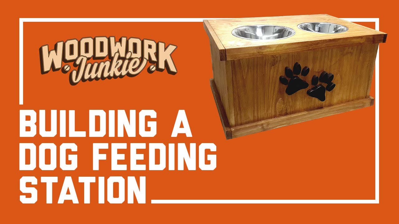 DIY Dog Food Station with Storage Featuring Addicted 2 DIY