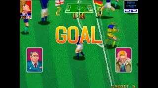 Football Champ / Hat Trick Hero (1990 Arcade Game) - Longplay. screenshot 5