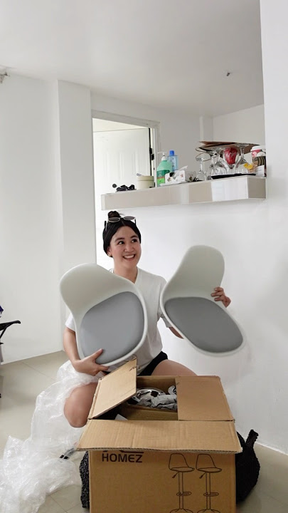 Amats ko lately: chairs 🪑 HAHA can’t wait to decorate our bar!! SOON! #HouseToHOME #unboxing