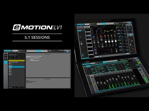 eMotion LV1 Tutorial 5.1: Show Window – Sessions