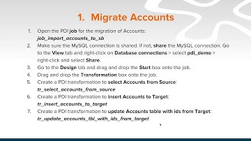 PDI Lab - Part 4:2: Migrate Accounts