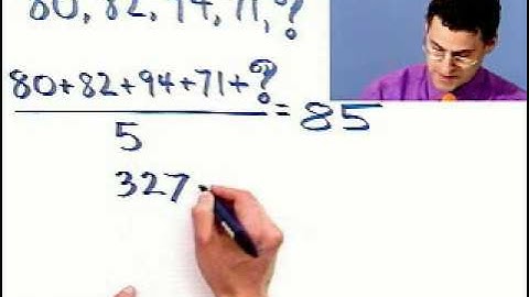 Solving to Find the Average from Thinkwell College Algebra