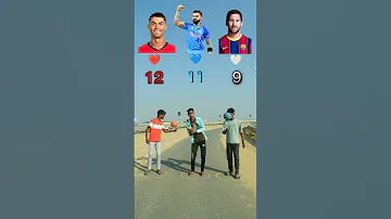 RONALDO VS VIRAT KOHLI VS MESSI Cricket Football Challenge WHO IS THE BEST PLAYER VS Supportme 