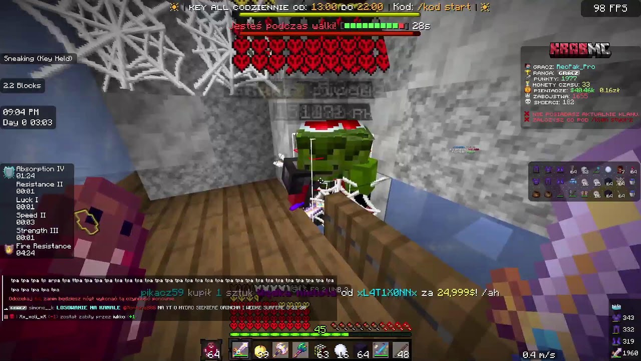 LIVE ON Tepamy do innych graczy