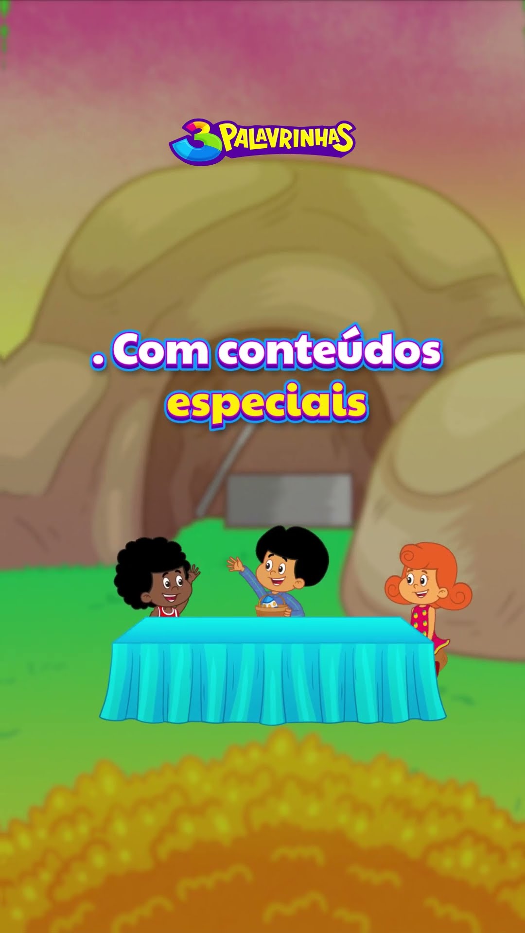 Vem aí a Páscoa do 3 Palavrinhas! Recheada de novidades para celebrarmos o maior amor do mundo!