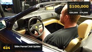 🚨Sold 1994 Ferrari 348 Spider 600 Mile 5 Speed Manual Sold for $285,500| Auburn Auction Sept 5, 2026
