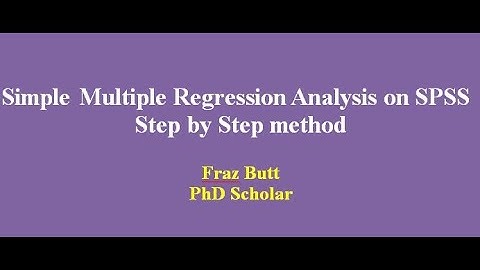 Multiple regression analysis on SPSS. Step by step process in Urdu/Hindi
