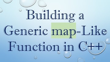 Building a Generic map-Like Function in C+ +
