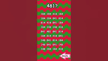 "Solving the Mystery Puzzle: Find 481 Among These Numbers!"