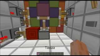 Minecraft Redstone Creation: 5x5 Funnel Door, dooooooooor